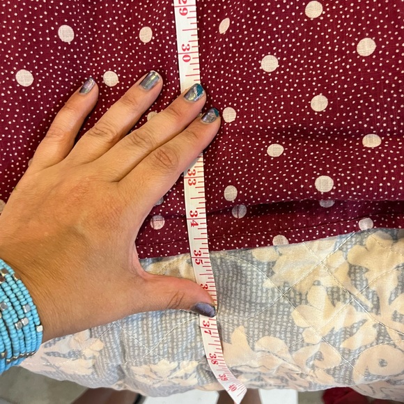 OLD NAVY COLD SHOULDER DRESS CUTE QUALITY M MEDIUM RED GARNET BURGUNDY FLORAL - Picture 5 of 9